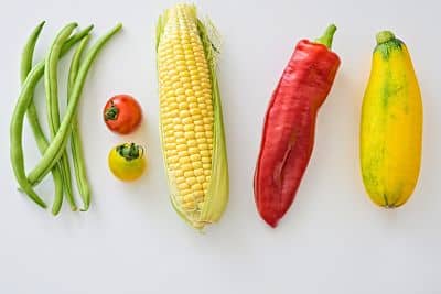 beans, corn, peper and squash