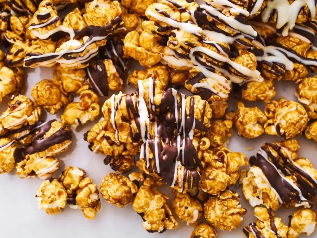Chocolate and popcorn