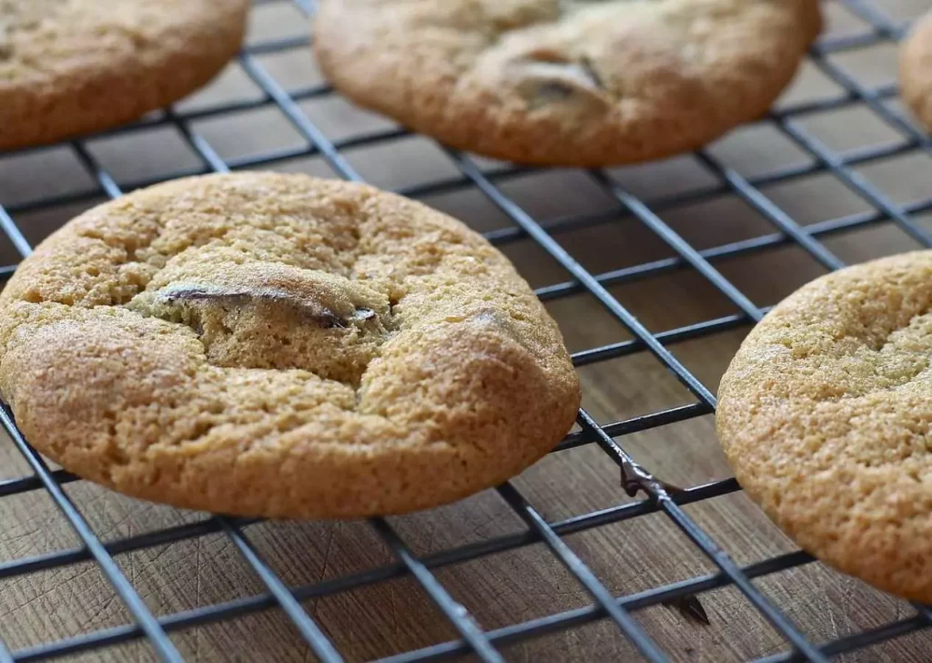 cookies on a baking rack fresh from the oven